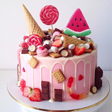 Торт со сладостями купить - зеленодольск.сладкоежкин.рф